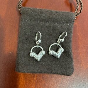 Sterling Silver Geometric Lever Back Earrings - Artisan Made